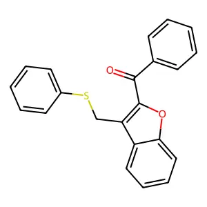 Phenyl{3-[(phenylsulfanyl)methyl]-1-benzofuran-2-yl}methanone structure