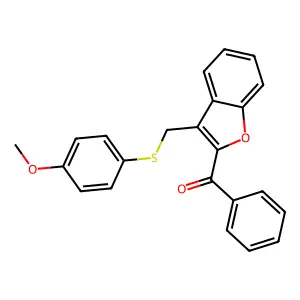 (3-{[(4-Methoxyphenyl)sulfanyl]methyl}-1-benzofuran-2-yl)(phenyl)methanone structure