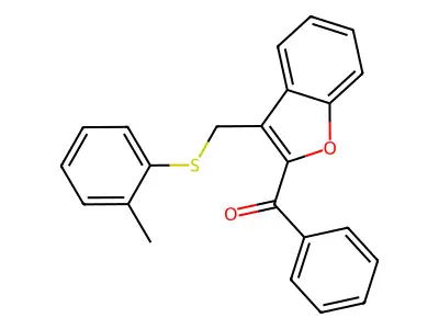 (3-{[(2-Methylphenyl)sulfanyl]methyl}-1-benzofuran-2-yl)(phenyl)methanone structure