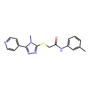 2-(4-Methyl-5-pyridin-4-yl-4H-[1,2,4]triazol-3-ylsulfanyl)-N-m-tolyl-acetamide structure