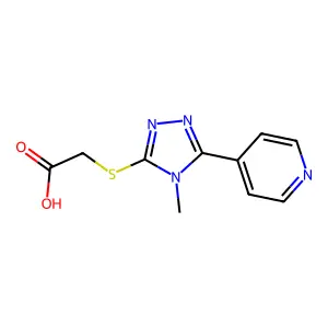 2-((4-Methyl-5-(pyridin-4-yl)-4H-1,2,4-triazol-3-yl)thio)acetic acid structure