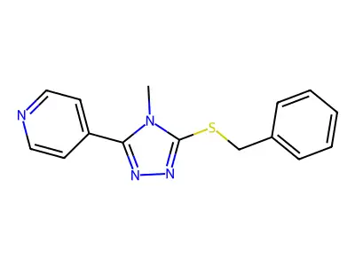 4-[5-(benzylsulfanyl)-4-methyl-4H-1,2,4-triazol-3-yl]pyridine structure