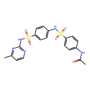 N-[4-[[4-[(4-methylpyrimidin-2-yl)sulfamoyl]phenyl]sulfamoyl]phenyl]acetamide structure