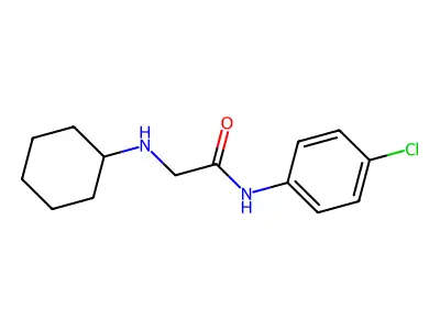 N-(4-chlorophenyl)-2-(cyclohexylamino)acetamide structure