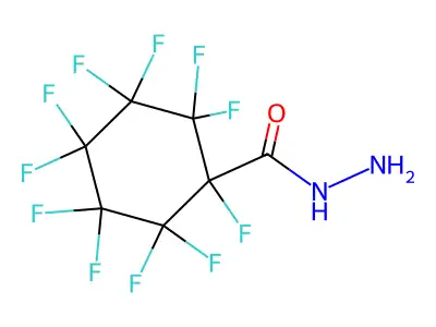 1,2,2,3,3,4,4,5,5,6,6-Undecafluorocyclohexanecarbohydrazide structure