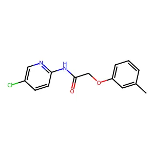 N-(5-chloropyridin-2-yl)-2-(3-methylphenoxy)acetamide structure