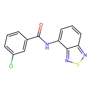 N-(2,1,3-benzothiadiazol-4-yl)-3-chlorobenzamide structure