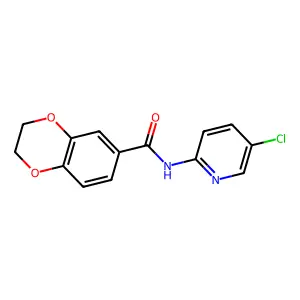 N-(5-chloropyridin-2-yl)-2,3-dihydro-1,4-benzodioxine-6-carboxamide structure