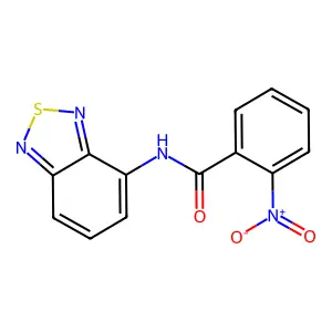 N-(2,1,3-苯并噻二唑-4-基)-2-硝基苯甲酰胺 structure