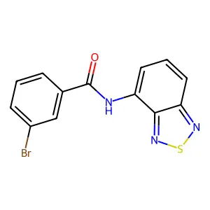 N-(2,1,3-benzothiadiazol-4-yl)-3-bromobenzamide structure