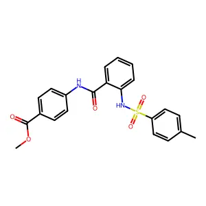 Methyl 4-[[2-[(4-methylphenyl)sulfonylamino]benzoyl]amino]benzoate structure