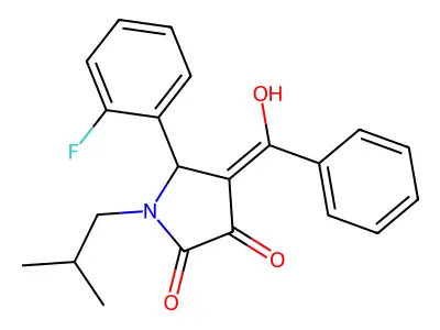 4-Benzoyl-5-(2-fluorophenyl)-1,5-dihydro-3-hydroxy-1-(2-methylpropyl)-2H-pyrrol-2-one structure