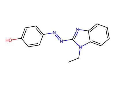 4-[(1-ethyl-1H-benzimidazol-2-yl)diazenyl]phenol structure