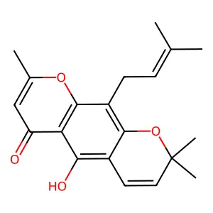 8-(3,3-Dimethylallyl)spatheliachromene structure