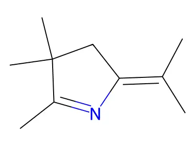2H-Pyrrole, 3,4-dihydro-4,4,5-trimethyl-2-(1-methylethylidene)- structure