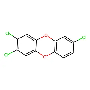 2,3,7-Trichlorodibenzo(b,e)(1,4)dioxin structure