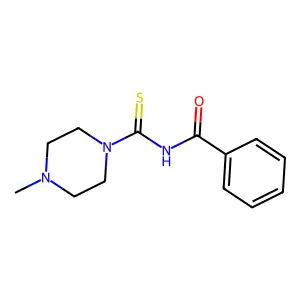 N-[(4-Methyl-1-piperazinyl)thioxomethyl]benzamide structure