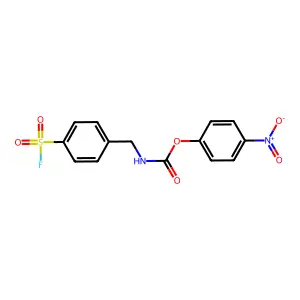 (4-nitrophenyl) N-[(4-fluorosulfonylphenyl)methyl]carbamate structure