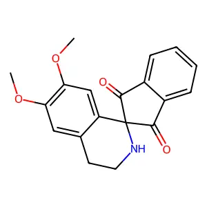 6,7-dimethoxyspiro[3,4-dihydro-2H-isoquinoline-1,2'-indene]-1',3'-dione structure