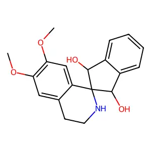 Spiro[indan-2,1'(2'H)-isoquinoline]-1,3-diol, 3',4'-dihydro-6',7'-dimethoxy- structure