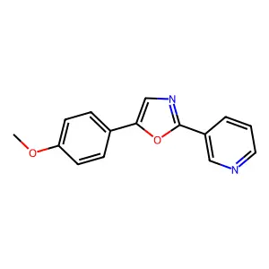 3-(5-(4-Methoxyphenyl)-2-oxazolyl)pyridine structure