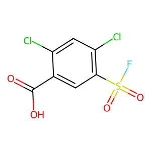 2,4-Dichloro-5-fluorosulfonylbenzoic acid structure