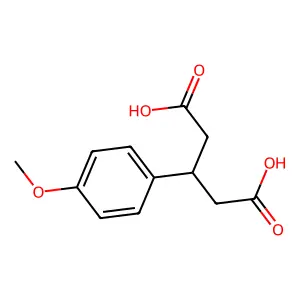 3-(4-Methoxyphenyl)pentanedioic acid structure