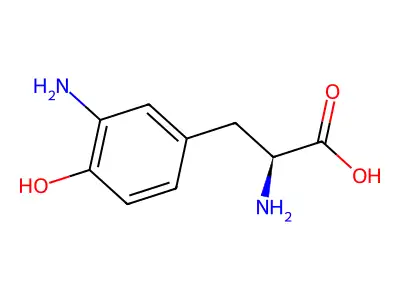 2-Amino-3-(3-amino-4-hydroxyphenyl)propanoic acid structure