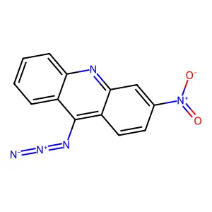 Acridine, 9-azido-3-nitro- structure