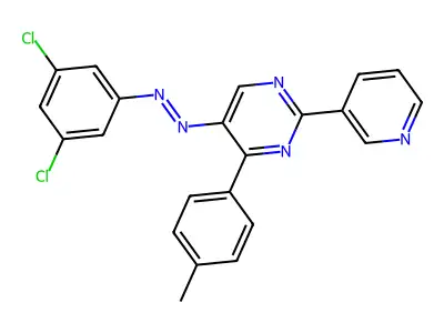 5-[2-(3,5-Dichlorophenyl)diazenyl]-4-(4-methylphenyl)-2-(3-pyridinyl)pyrimidine structure
