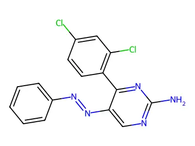 4-(2,4-Dichlorophenyl)-5-phenyldiazenyl-pyrimidin-2-amine structure