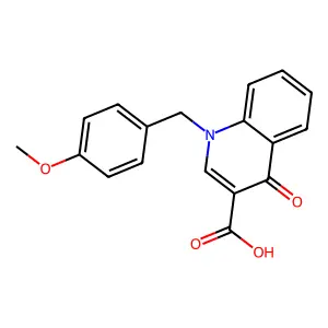 1-(4-Methoxybenzyl)-4-oxo-1,4-dihydroquinoline-3-carboxylic acid structure