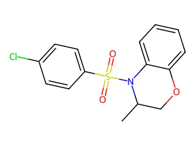 4-[(4-chlorophenyl)sulfonyl]-3-methyl-3,4-dihydro-2H-1,4-benzoxazine structure