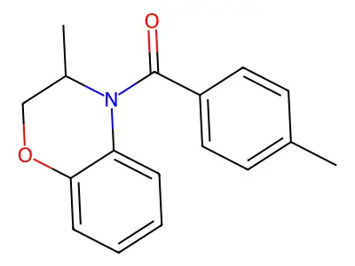 (3-methyl-2,3-dihydro-4H-1,4-benzoxazin-4-yl)(4-methylphenyl)methanone structure