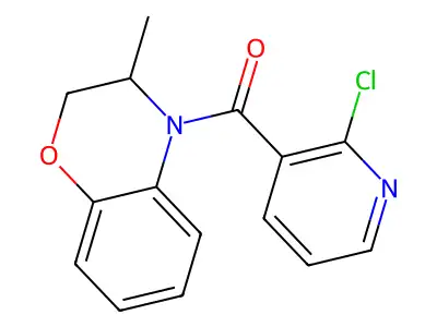 (2-chloro-3-pyridinyl)(3-methyl-2,3-dihydro-4H-1,4-benzoxazin-4-yl)methanone structure
