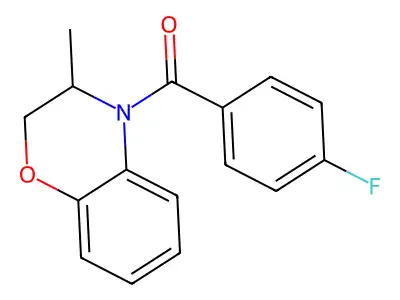 (4-fluorophenyl)(3-methyl-2,3-dihydro-4H-1,4-benzoxazin-4-yl)methanone structure