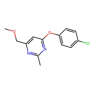 4-(4-Chlorophenoxy)-6-(methoxymethyl)-2-methylpyrimidine structure