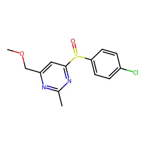 4-(4-Chlorophenyl)sulfinyl-6-(methoxymethyl)-2-methylpyrimidine structure