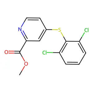 Methyl 4-[(2,6-dichlorophenyl)sulfanyl]-2-pyridinecarboxylate structure