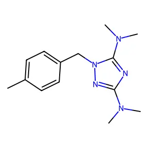 N-(3-(Dimethylamino)-1-(4-methylbenzyl)-1H-1,2,4-triazol-5-yl)-N,N-dimethylamine structure