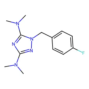 N-[3-(dimethylamino)-1-(4-fluorobenzyl)-1H-1,2,4-triazol-5-yl]-N,N-dimethylamine structure