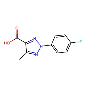 2-(4-fluorophenyl)-5-methyl-2H-1,2,3-triazole-4-carboxylic acid structure