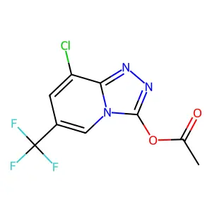 8-Chloro-6-(trifluoromethyl)[1,2,4]triazolo[4,3-a]pyridin-3-yl acetate structure