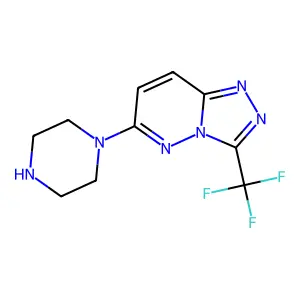 6-Piperazino-3-(trifluoromethyl)[1,2,4]triazolo[4,3-b]pyridazine structure