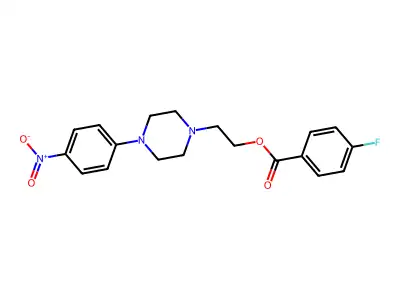2-[4-(4-Nitrophenyl)piperazino]ethyl 4-fluorobenzenecarboxylate structure
