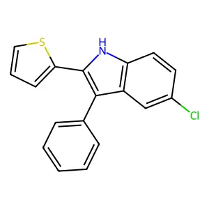 5-chloro-3-phenyl-2-(2-thienyl)-1H-indole structure