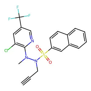 N'-[3-chloro-5-(trifluoromethyl)-2-pyridinyl]-N'-methyl-N-(2-propynyl)-2-naphthalenesulfonohydrazide structure