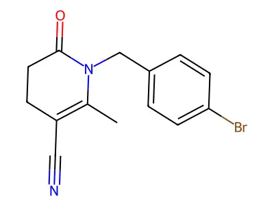 1-(4-Bromobenzyl)-2-methyl-6-oxo-1,4,5,6-tetrahydro-3-pyridinecarbonitrile structure