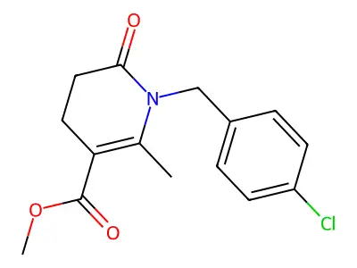 methyl 1-(4-chlorobenzyl)-2-methyl-6-oxo-1,4,5,6-tetrahydro-3-pyridinecarboxylate structure