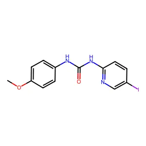 N-(5-iodo-2-pyridinyl)-N'-(4-methoxyphenyl)urea structure